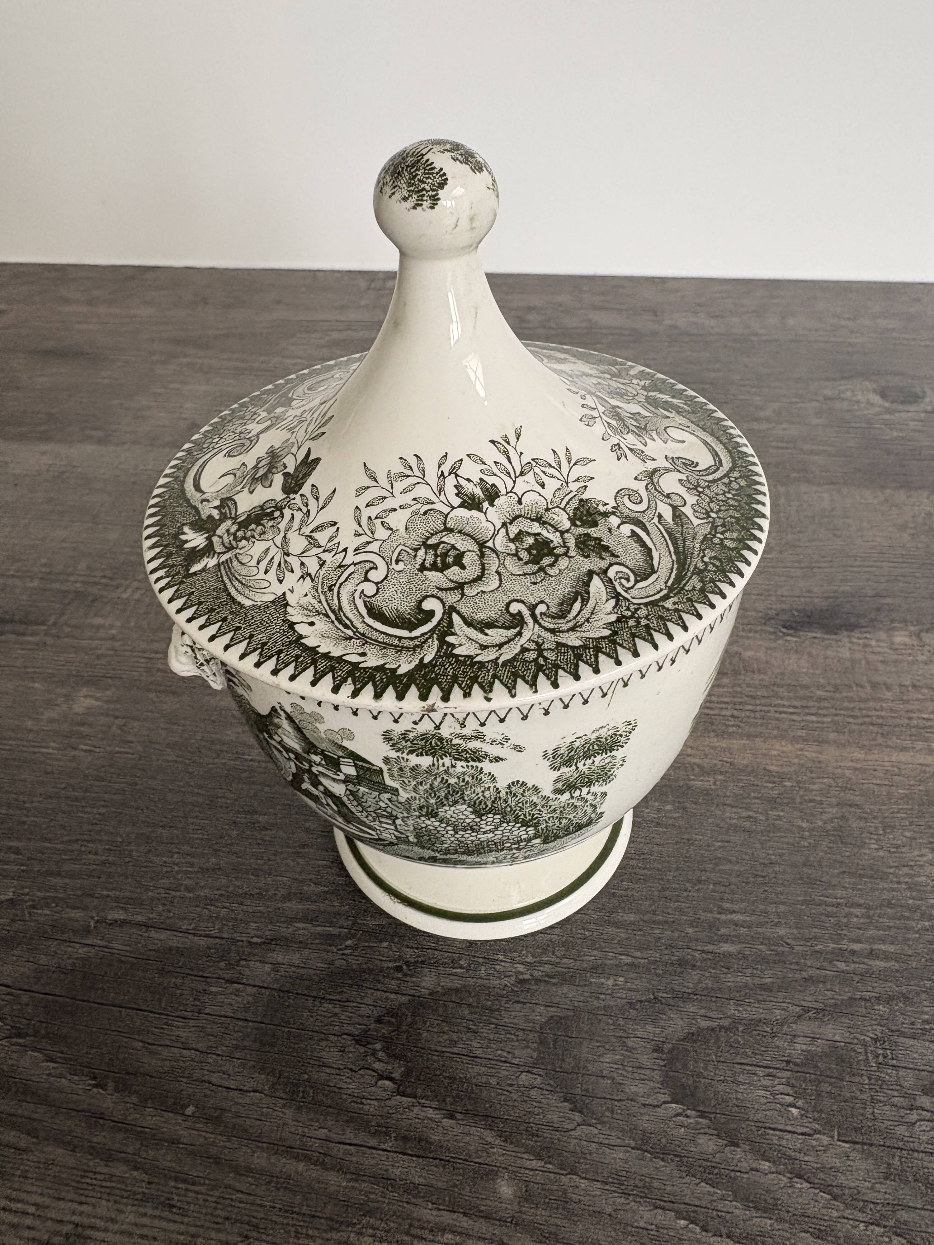 Old Sugar Bowl Jemmapes Faience (Cappellemans)