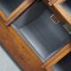 Very large Dutch oak showcase for grocery or haberdashery, 1920s-1930s