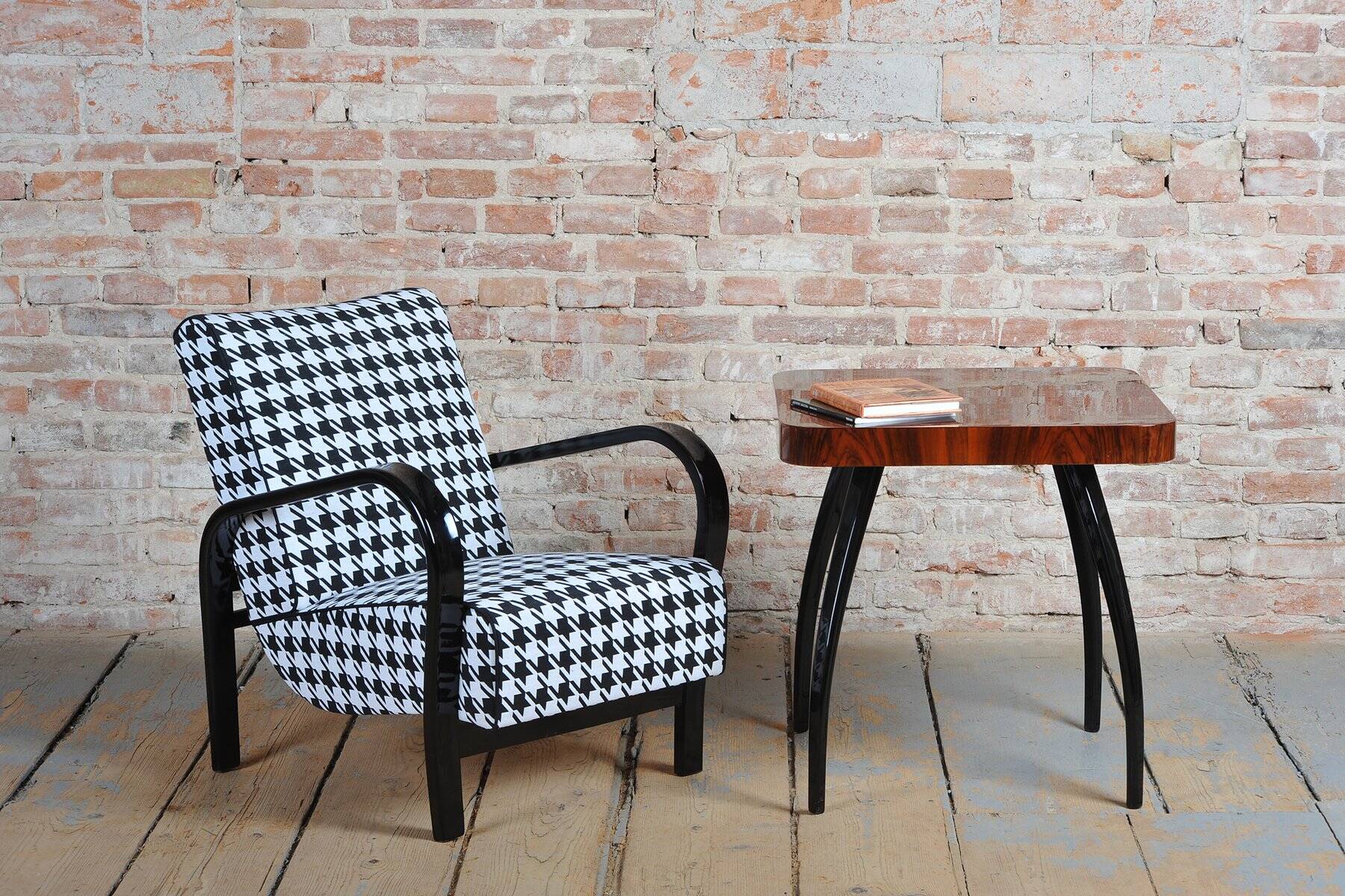 Czech Art Deco Beech Armchair by Koželka and Kropáček, 1930s