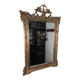 Antique Art Nouveau gilded mirror, 138cm