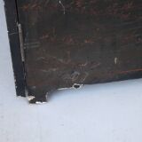 Black and red chinoiserie wardrobe – illuminated vintage furniture