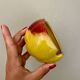 Mustard pot or jam pot in apple slip