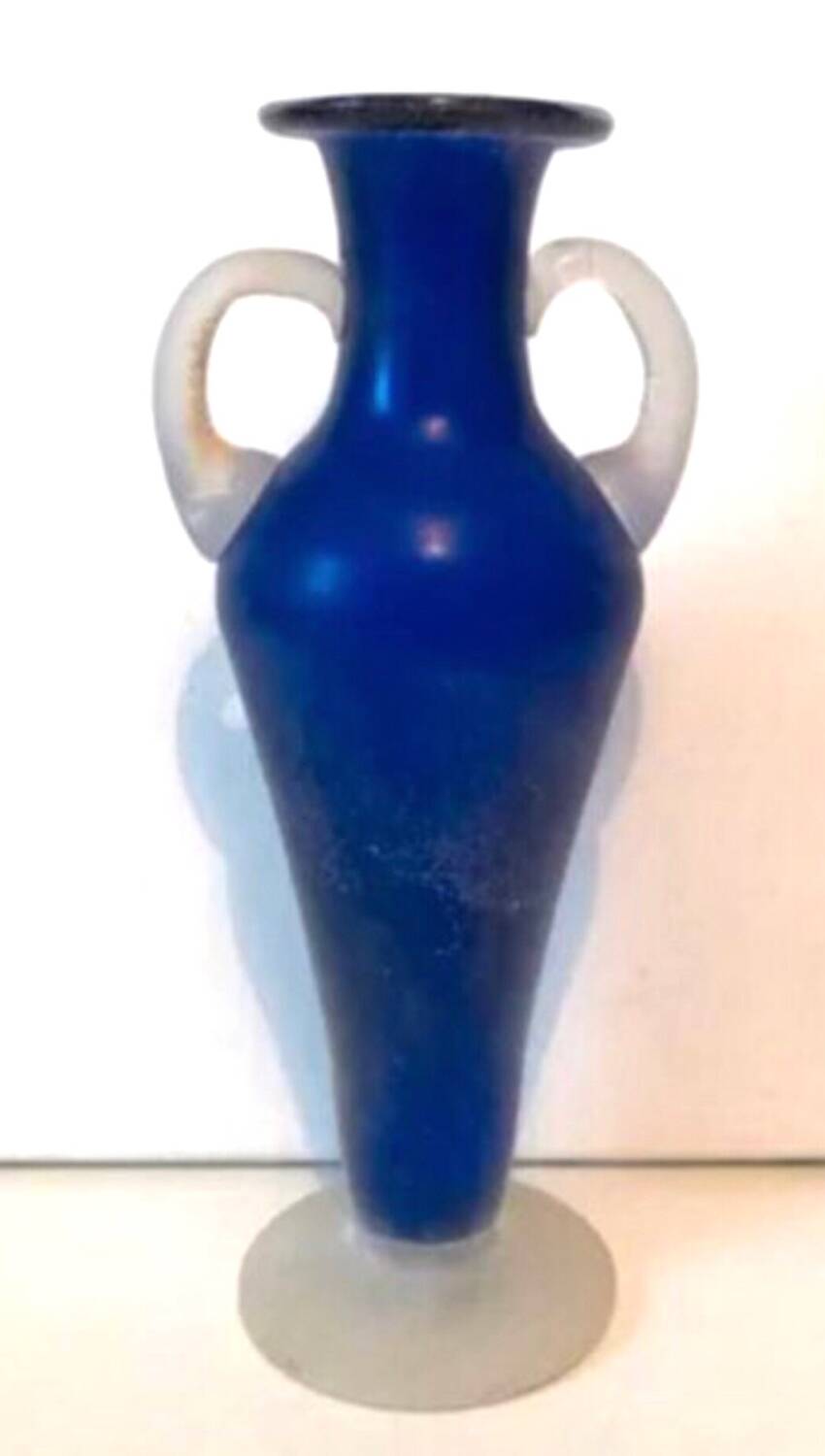 Blue Glass Paste Vase