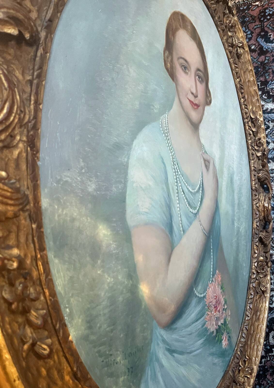 Important Tableau Portrait of Notable (Dijon) Vital Keuller (1866-1945)