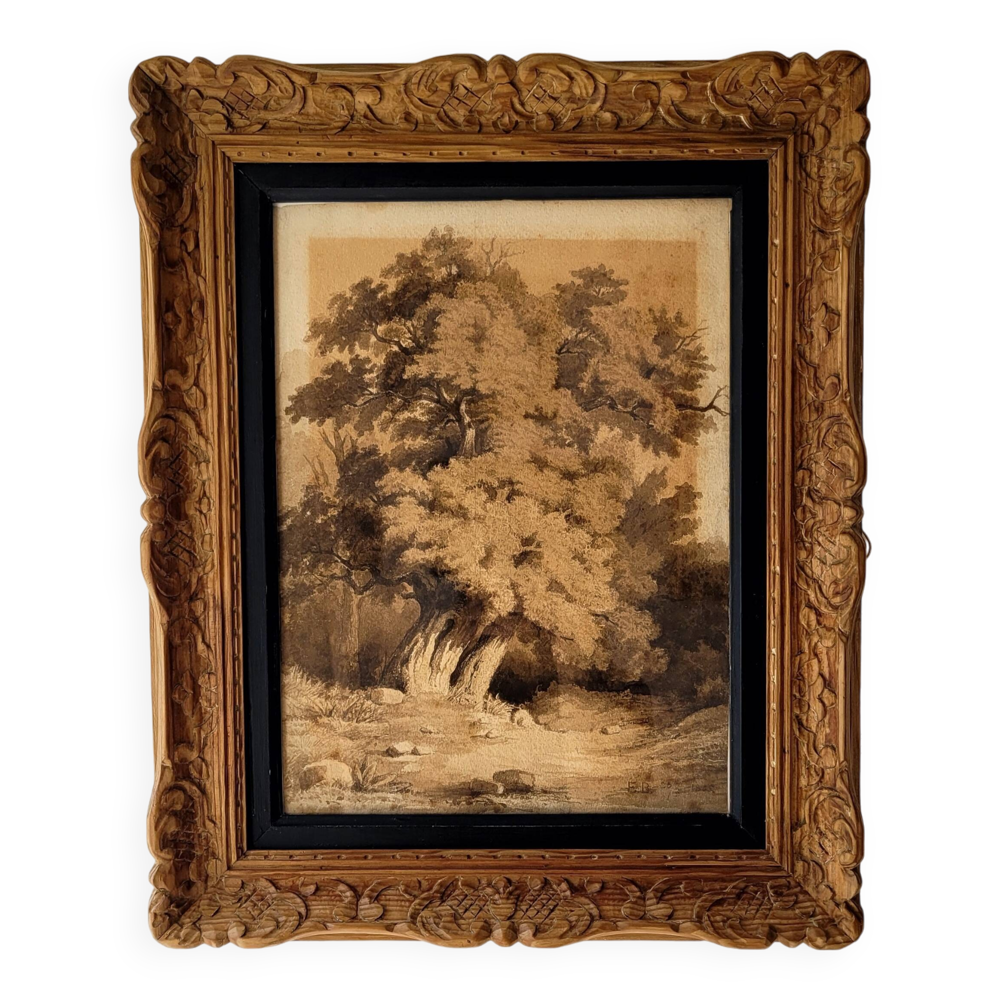 Forest landscape painting