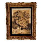 Forest landscape painting