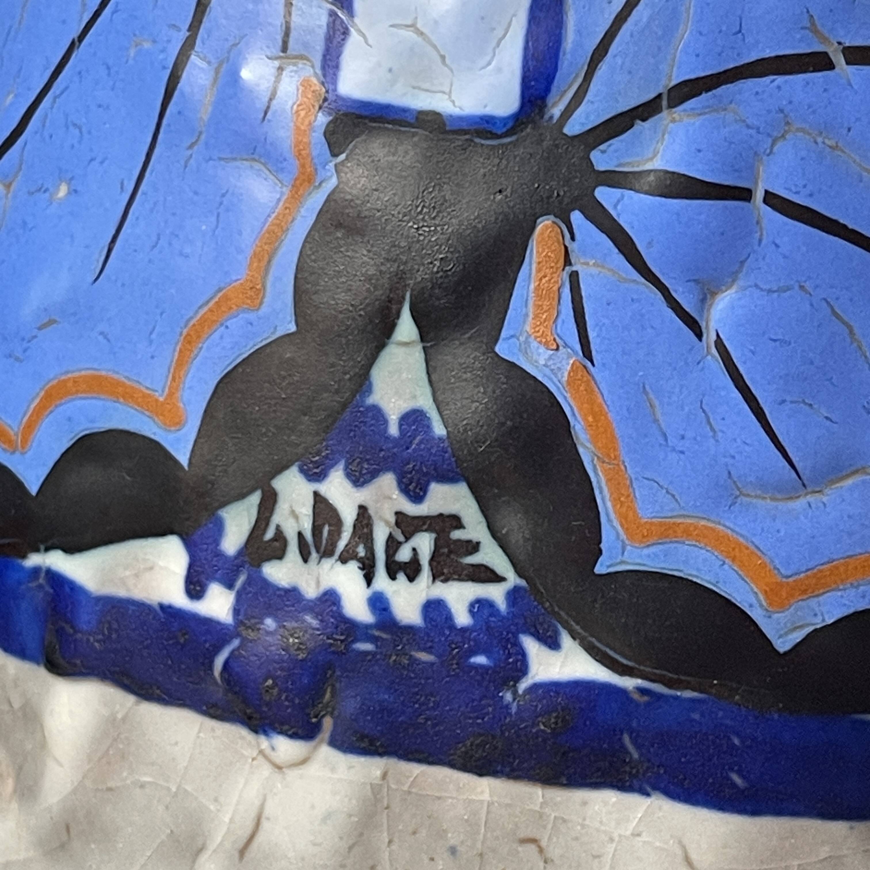 Pair of Papillon vases by Louis Dage art deco