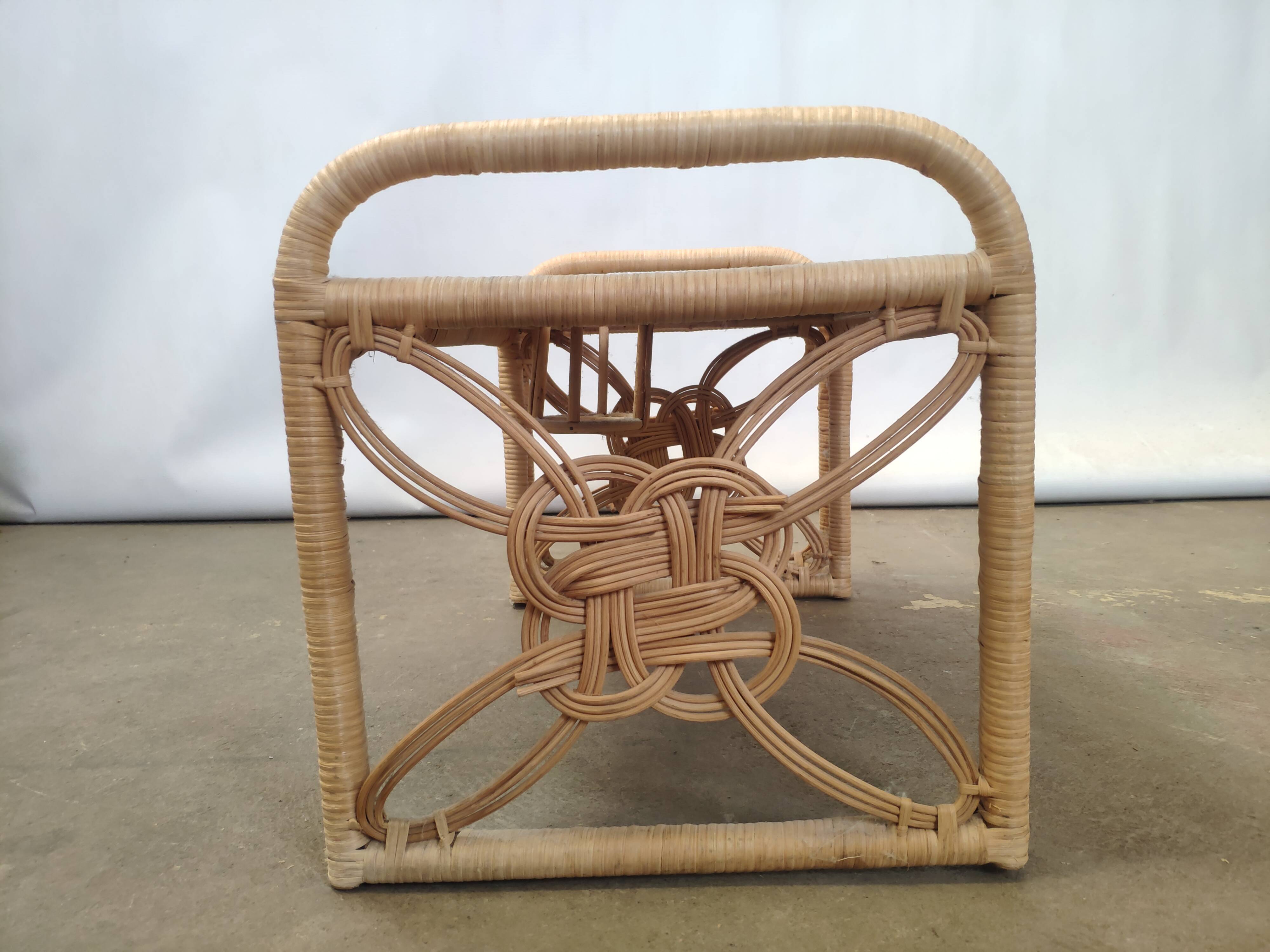 Vintage wicker breakfast trays