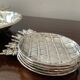 Pineapple cup series and 5 silver metal bowls