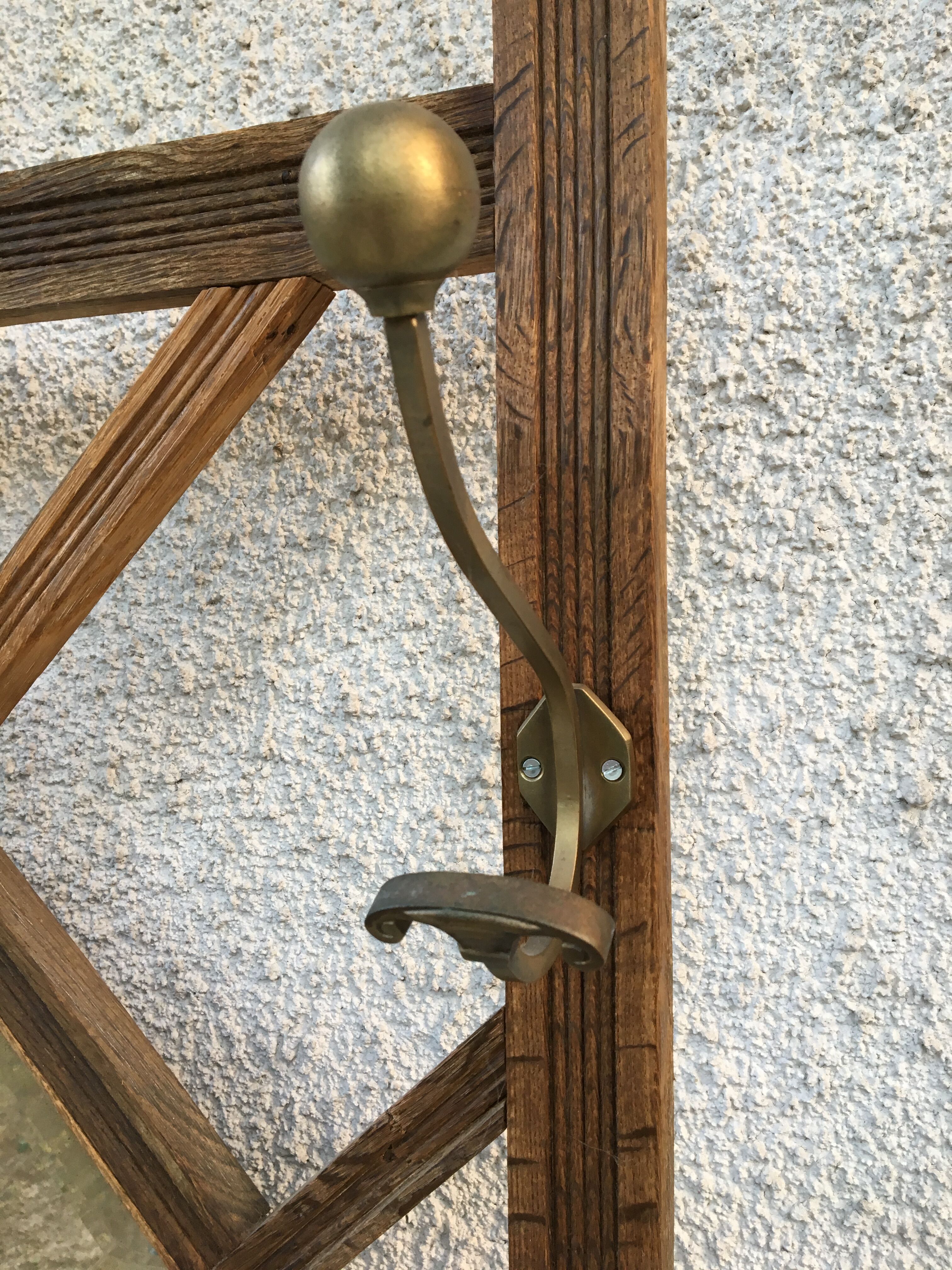 Old coat rack with mirror