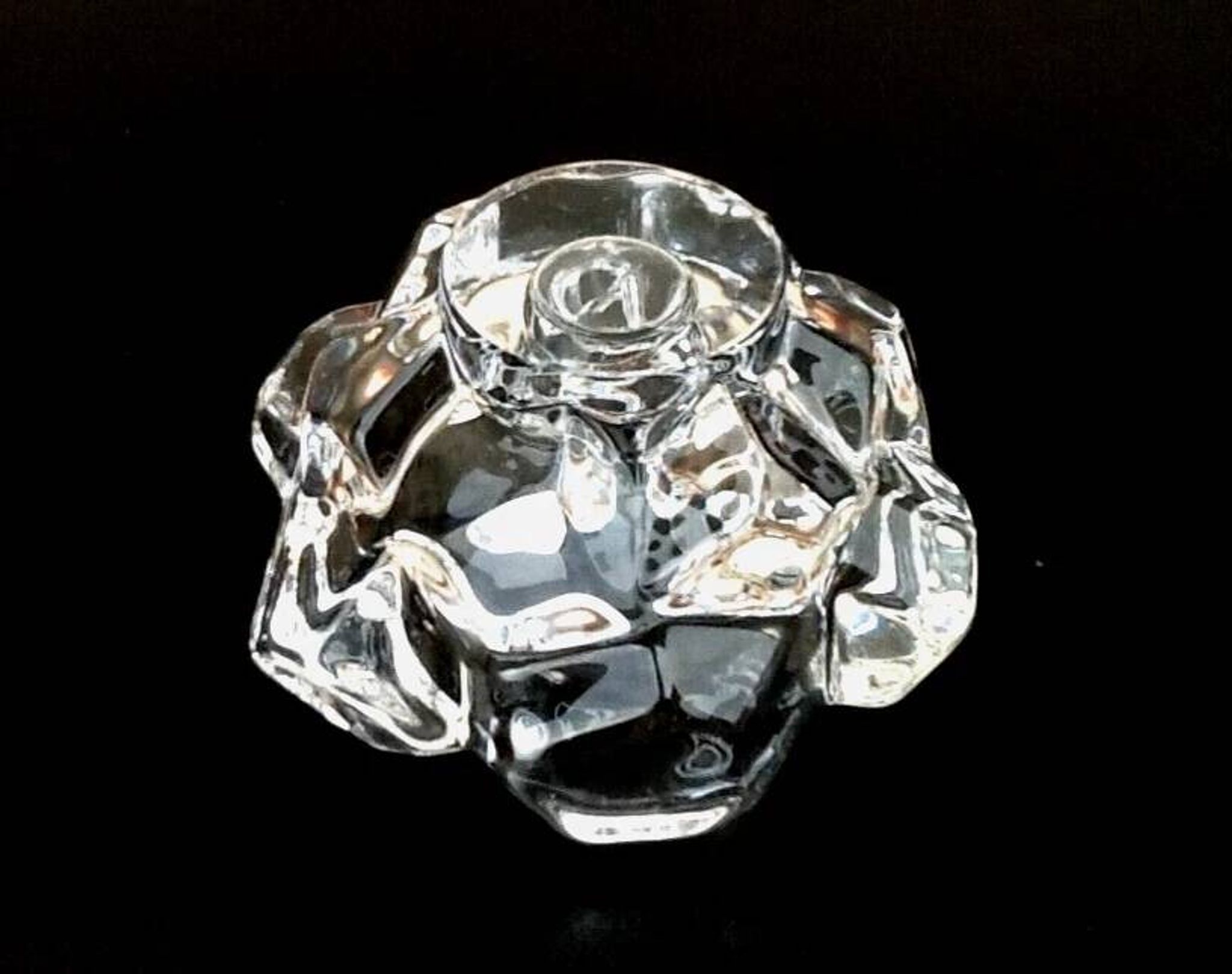 Bougeoir de table Cristal Daum France Années 1970