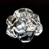 1970s Daum Crystal Table Candlestick, France