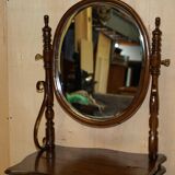 Victorian Thonet dressing table in bent wood with adjustable stool.