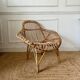 Fauteuil en rotin vintage