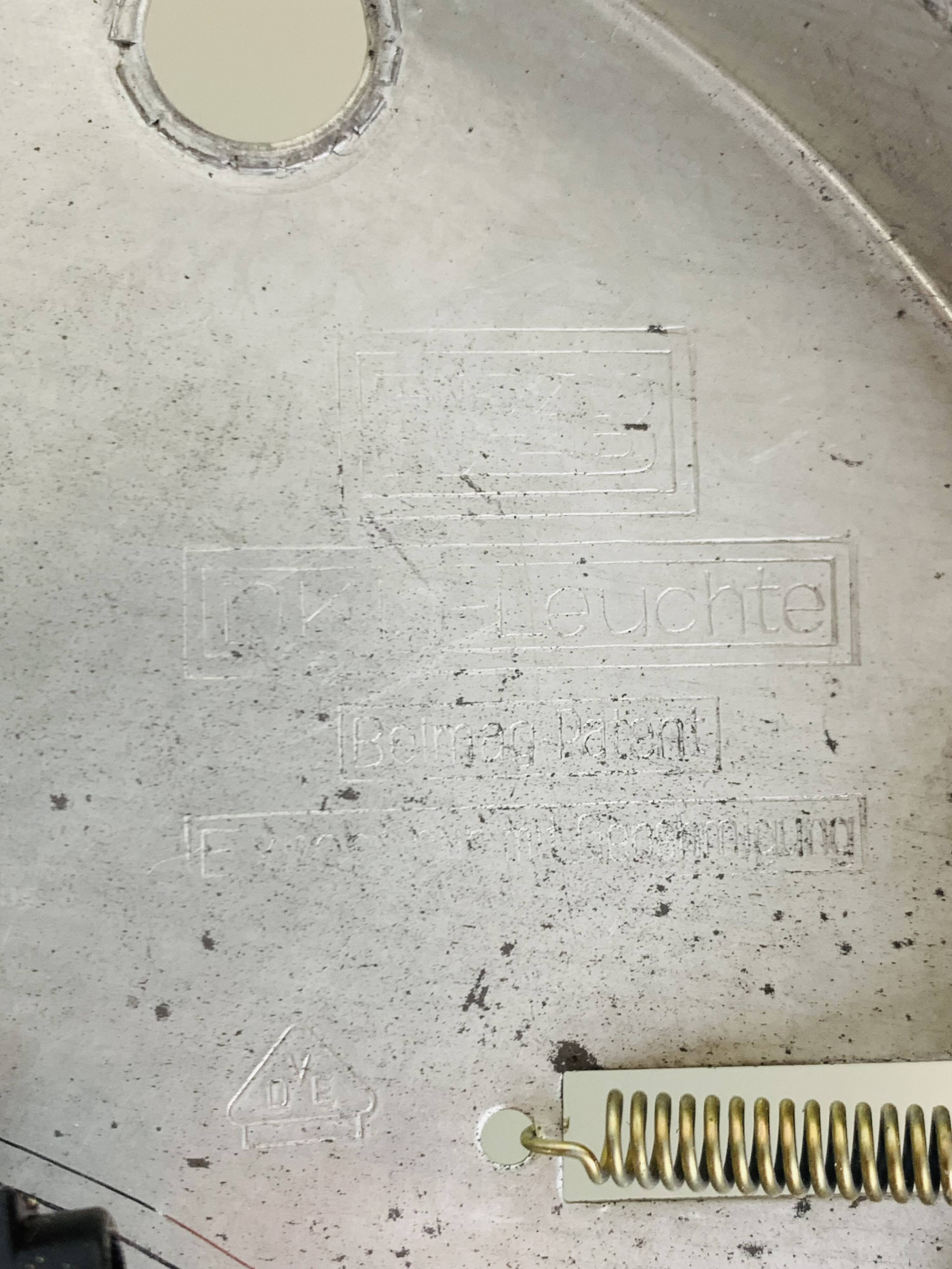 Round opaline wall lamp by RZB Leuchten, vintage