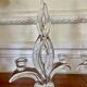Pair of two-light crystal candlesticks signed Vannes