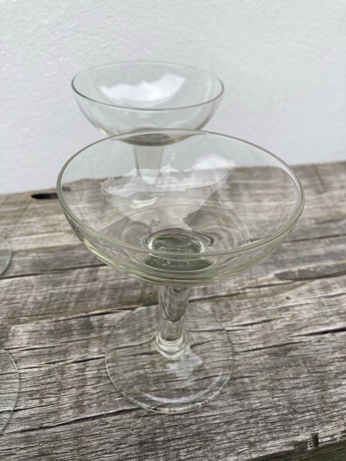 6 blown glasses / old cups