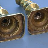 Two modern brass candlesticks