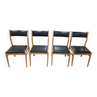 4 vintage Scandinavian chairs
