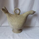 Old grey terracotta jug