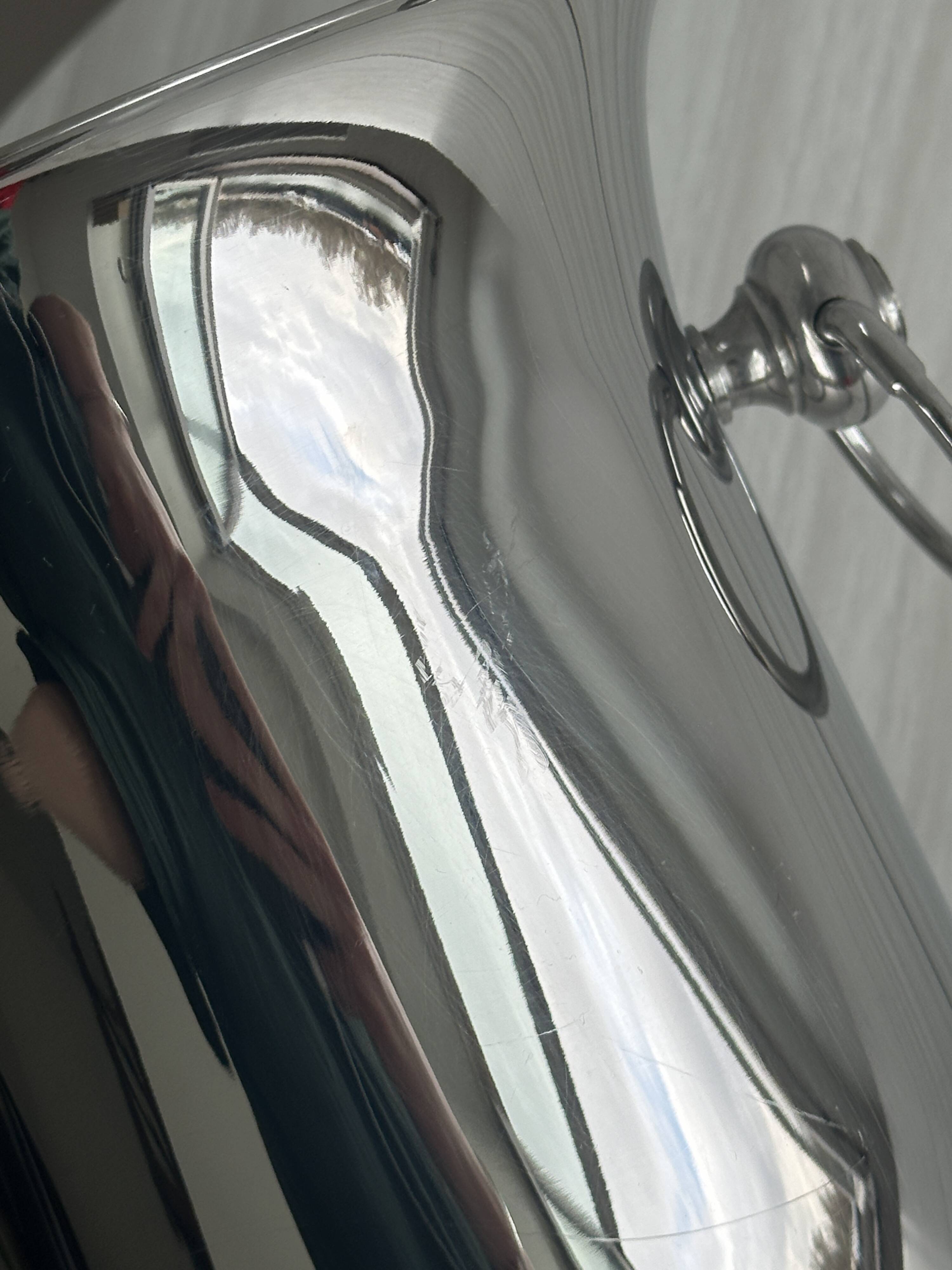 Seau à champagne ancien en métal argenté