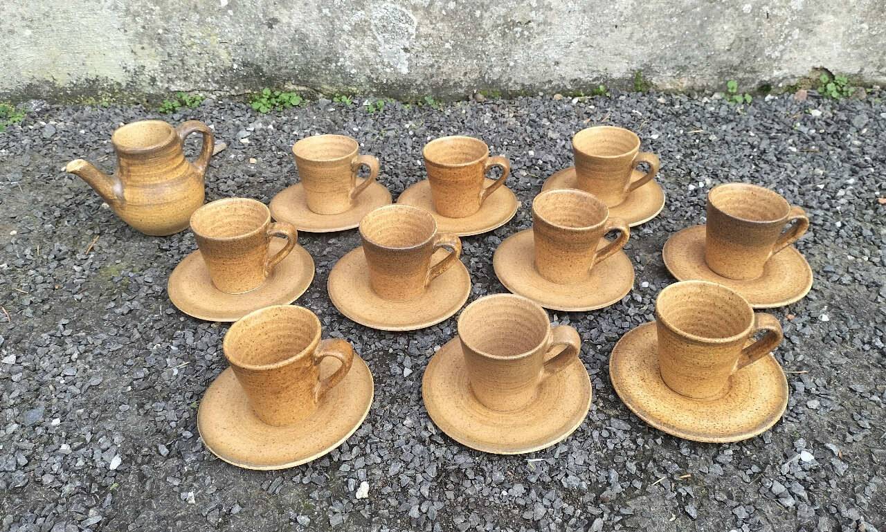 Set of ten Longchamps coffee cups