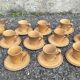 Set of ten Longchamps coffee cups