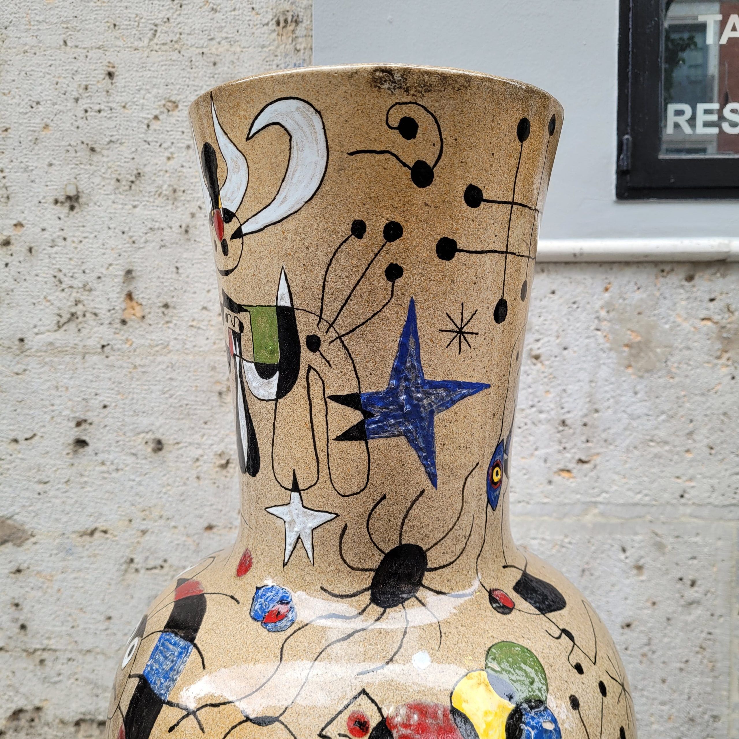 Vase "Miró", glazed ceramic, signed Renata, 1993 – Spain