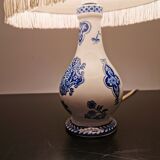 Gien porcelain lamp fringed lampshade