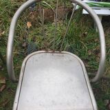 4 seventies welded tubular steel armchairs
