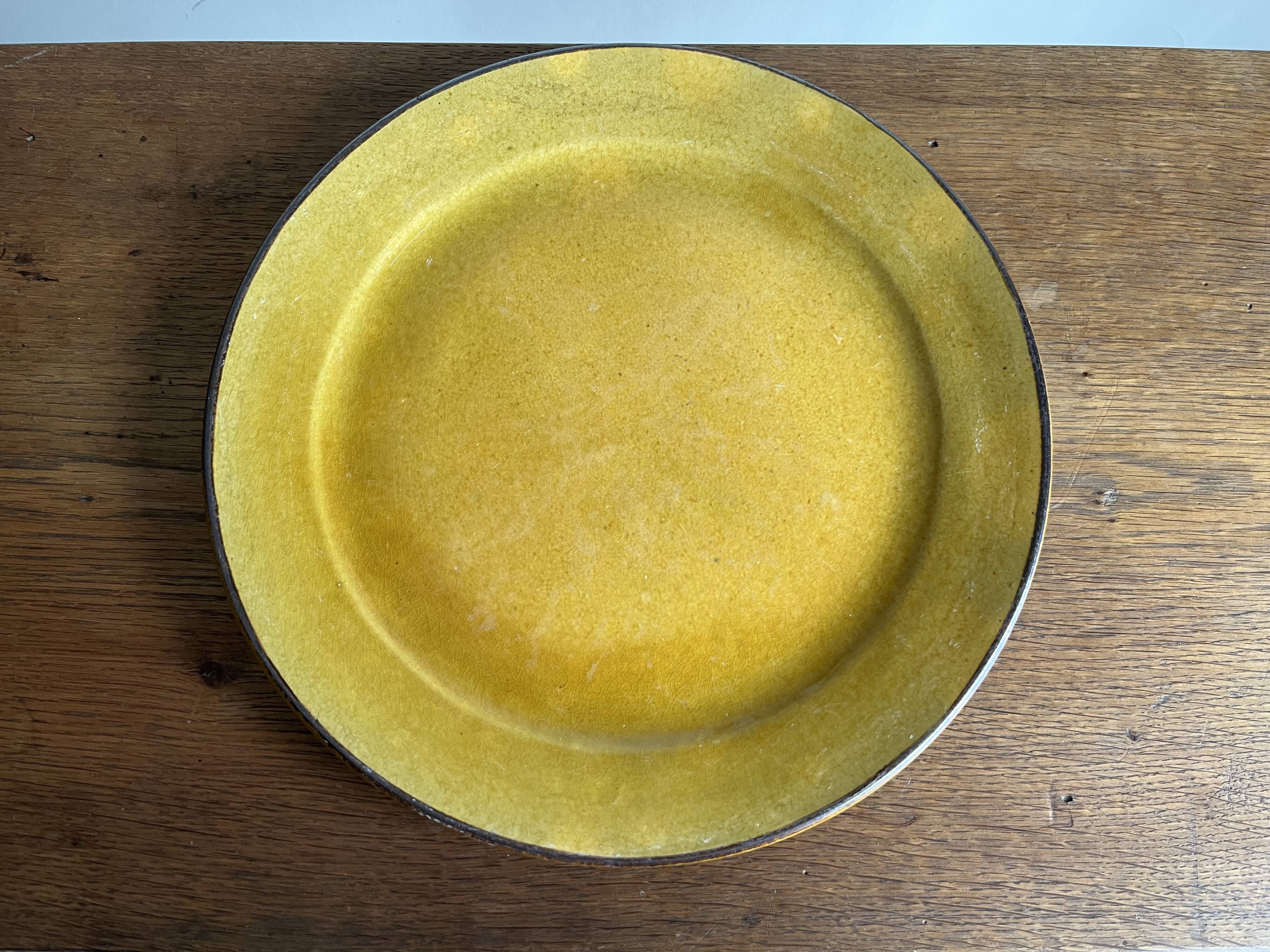 Glazed earthenware centrepiece Aegitna XXL plate Vallauris