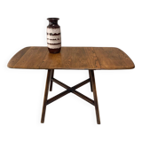 Ercol 1950’s ‘Old Colonial 377” blue label drop leaf table
