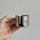 Lot de 4 tasses à café en inox avec sous-tasses