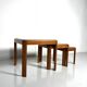 Set of 3 Nesting Tables, Wood, Italy, 1960s