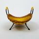 Corbeille a fruits scoubidou jaune