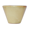 Vintage beige ceramic flower pot