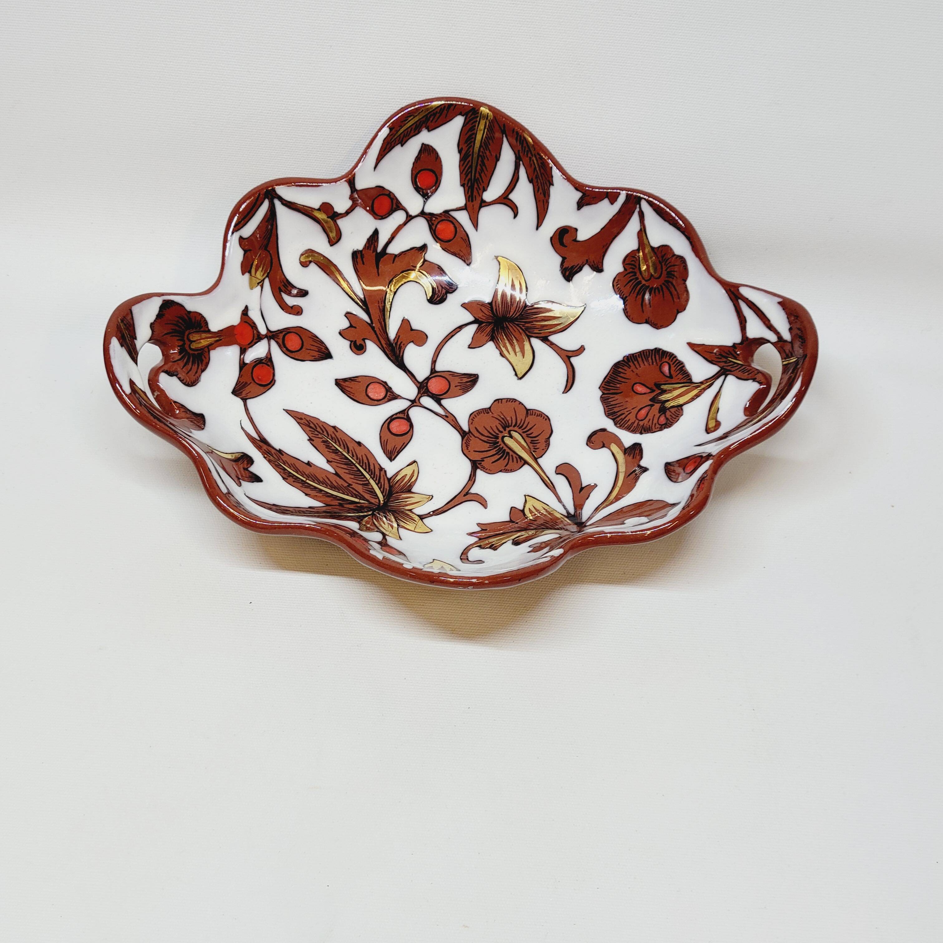 Longwy Cloisonné Enameled Basket Empty Pocket Cup Flowers Fe