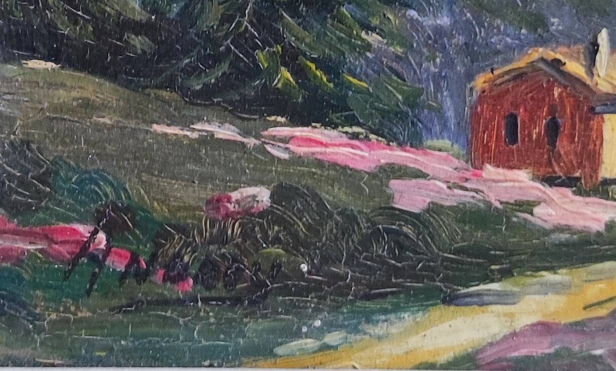 Louis ANDREY, mountain landscape, oil on canvas signed