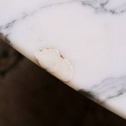 Large table ronde en marbre de Carrare, Italie, 1970s