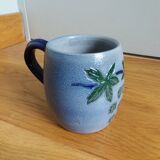 Mug tasse chope en grès d’Alsace signé Fortuné Schmitter à Betschdorf