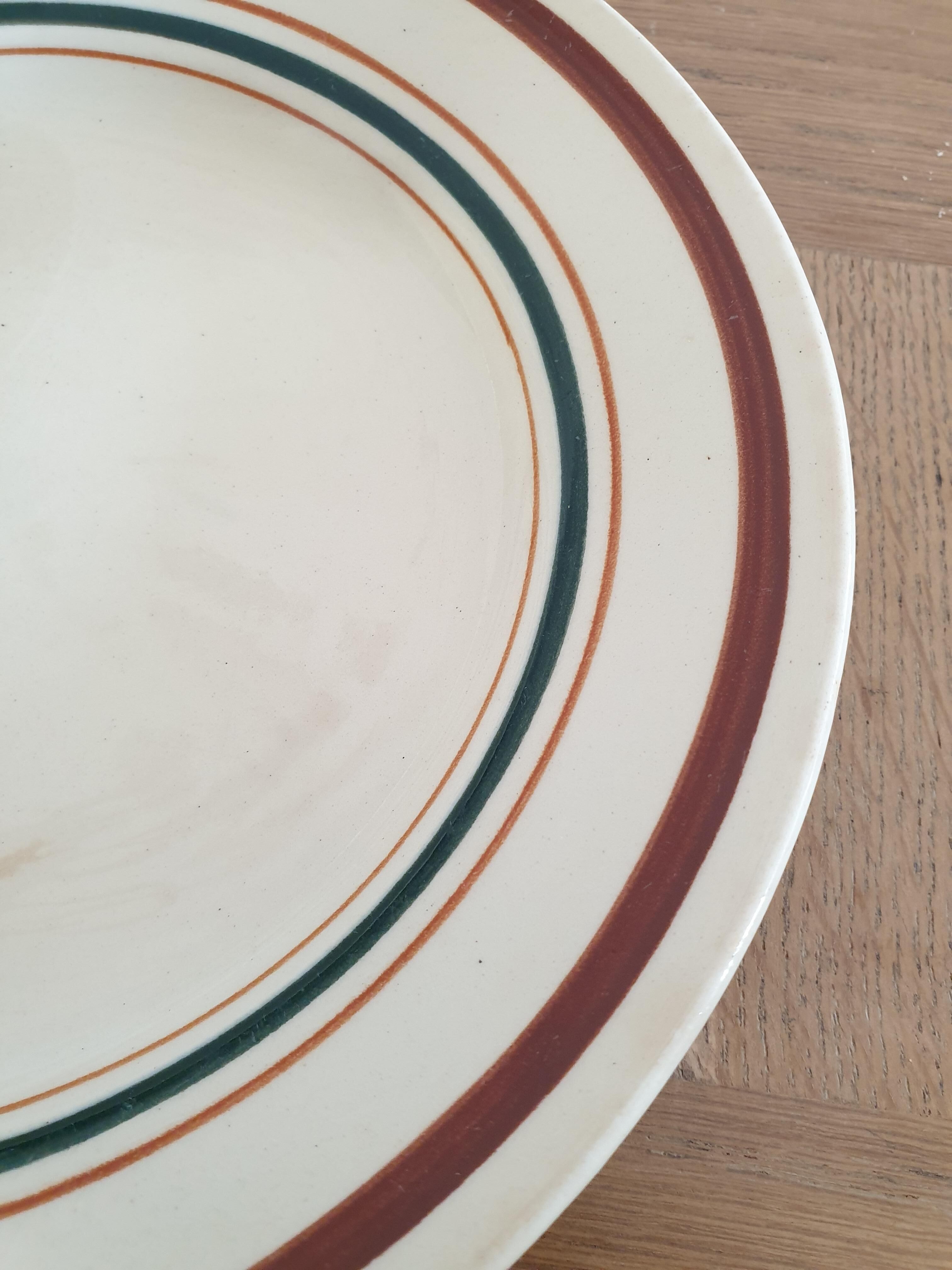 Set of 6 gien faience plates