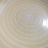 Lot de 5 anciennes assiettes plates Longchamp jaune soleil