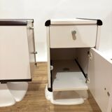 Pair of 70s tulip bedside tables