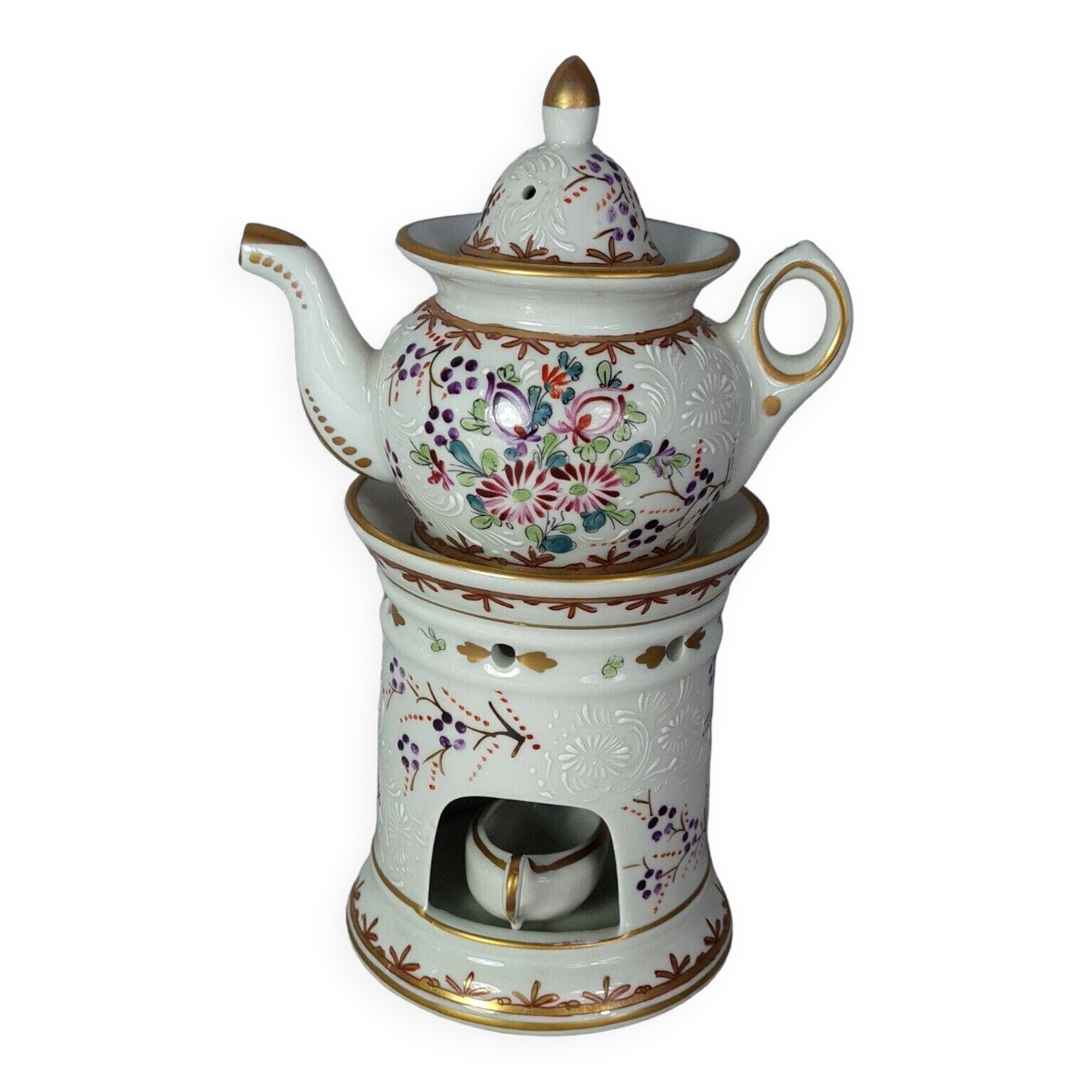 Paris porcelain herbal tea maker from Samsom circa 1900 complete SB203