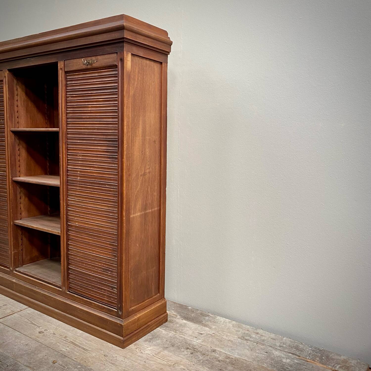 Louvered filing cabinet
