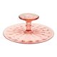 Pink Rosaline Art Deco Cake Stand Pastry Dish Scailmont