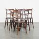 Set of 6 Antique English Oxford Dining/Kitchen Chairs