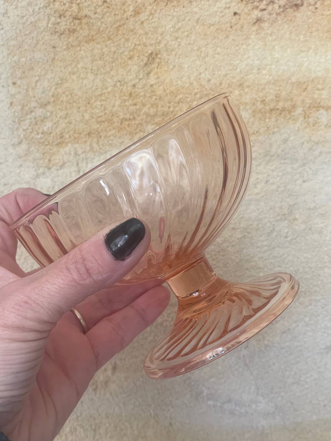 6 large dessert ice cream bowls Rosaline Luminarc France