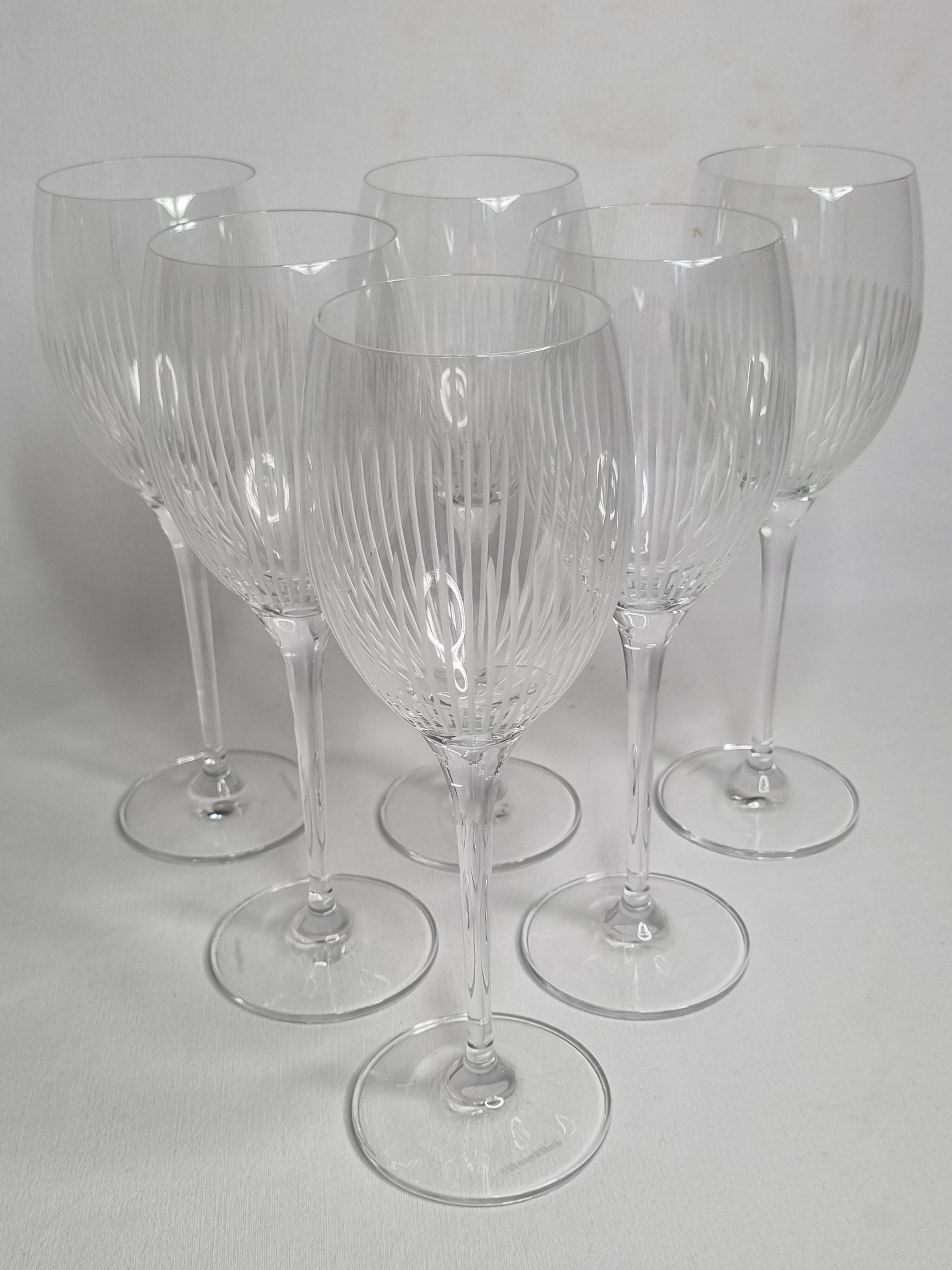 Verres à vin Villeroy et Boch en cristal, 24 cm