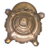 Electrified kerosene lamp art-deco- regulated silver and tinted glass with its original lampshade